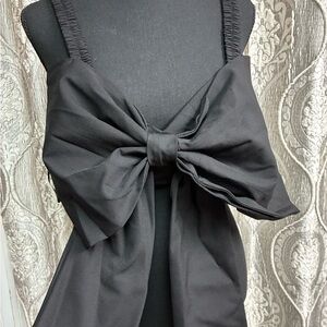 Elegant Black Bow top